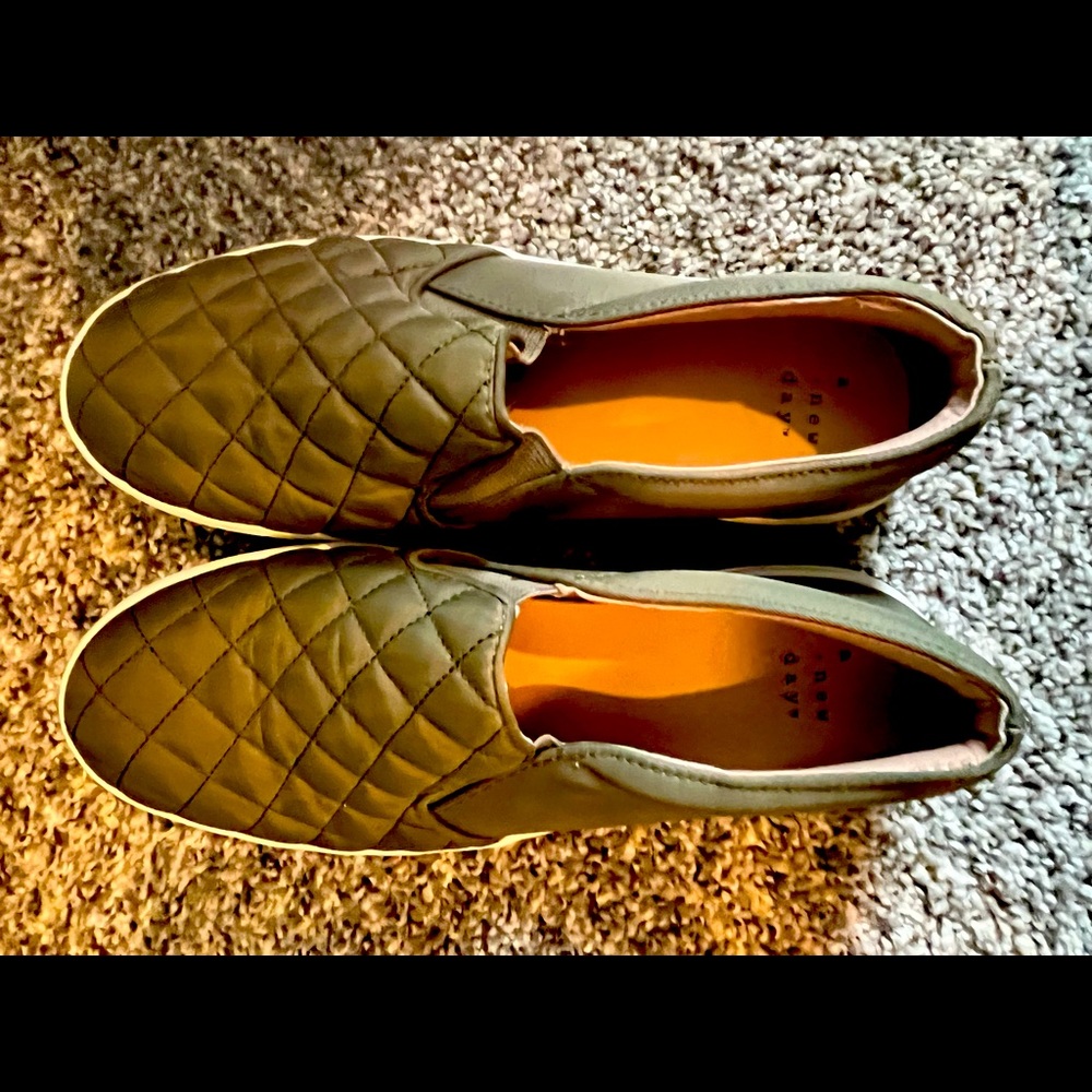 A New Day slip ons green